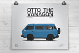 Otto The Vanagon 16X20 Art Print
