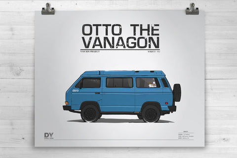 Otto The Vanagon 16X20 Art Print